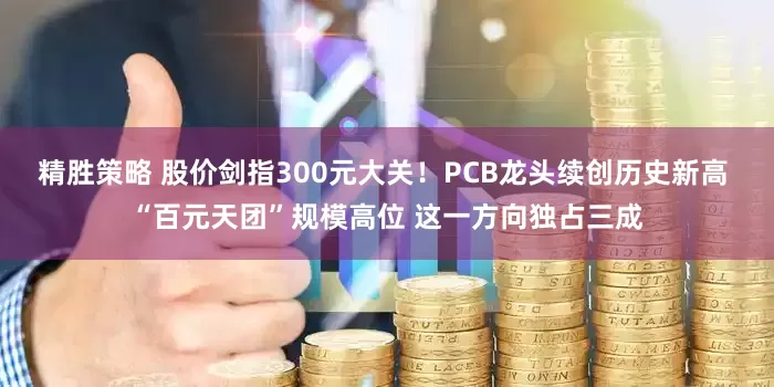 精胜策略 股价剑指300元大关！PCB龙头续创历史新高 “百元天团”规模高位 这一方向独占三成